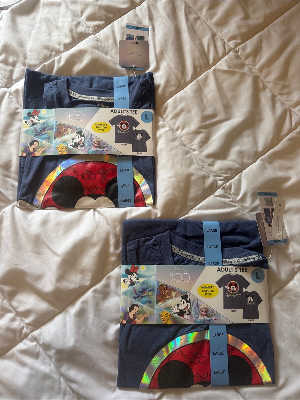 Disney Navy T-shirt with Holographic Red Mickey Graphic